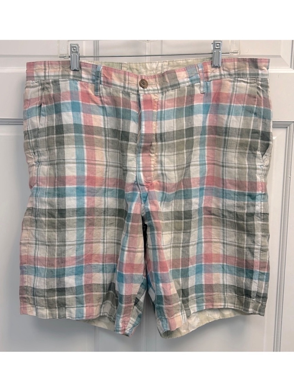 Tommy Bahama Reversible Plaid and Hawaiian Linen Shorts